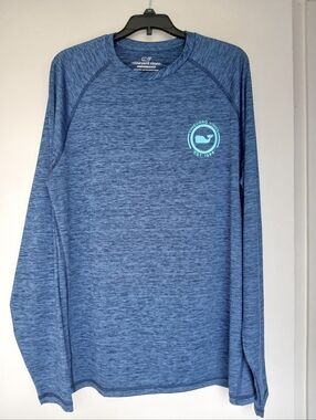 Vineyard Vines Performance Navy Blue Long Sleeve Shirt Size Medium